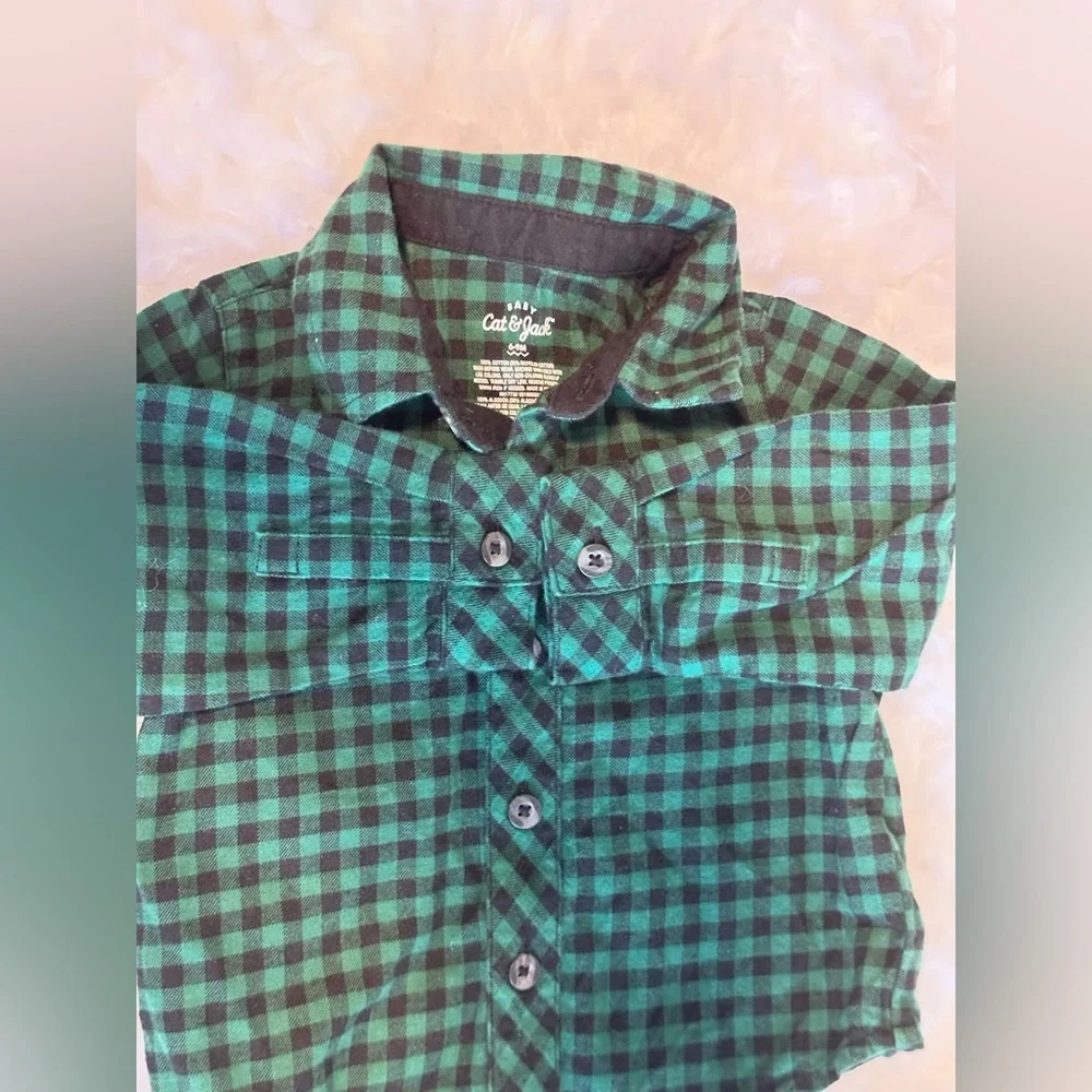 Baby Boys Dark Green Corduroy Overalls Set | Size 6-9m - Picture 3 of 8